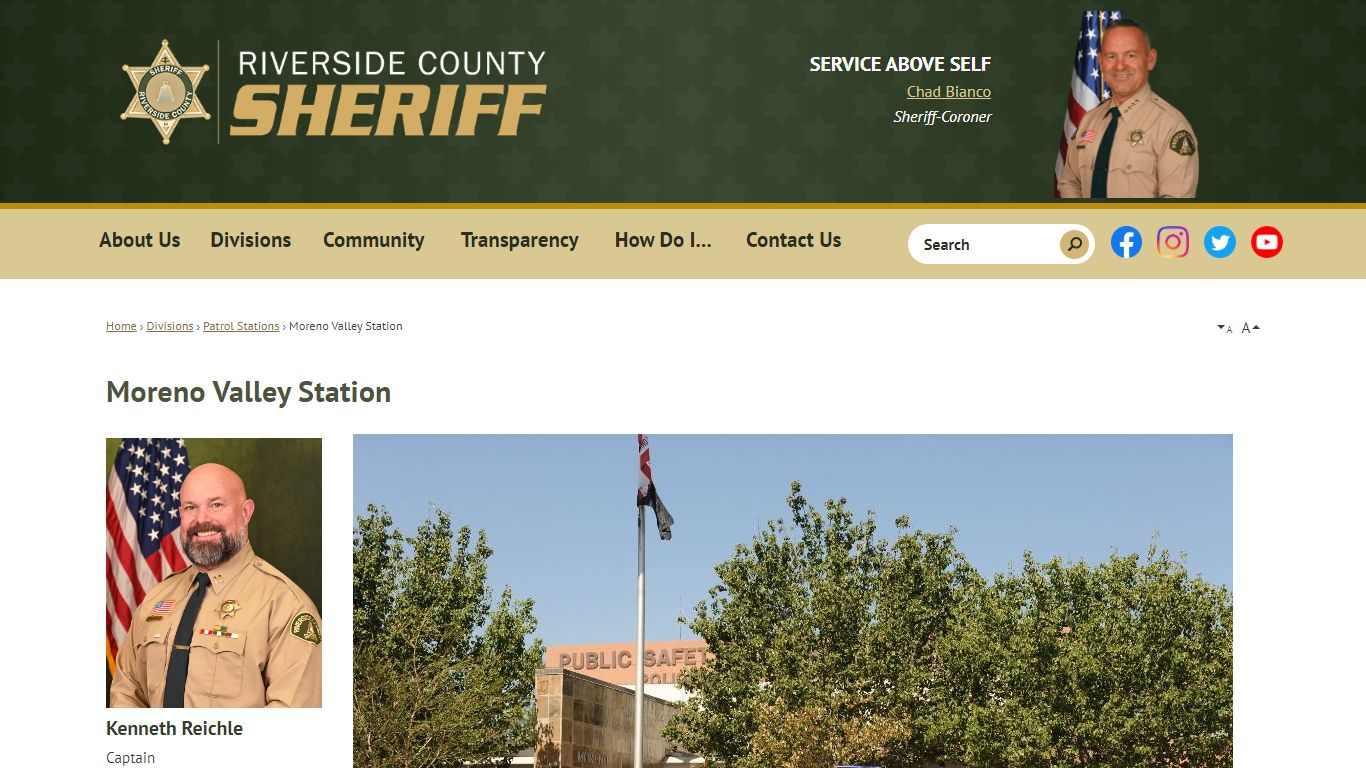 Moreno Valley Station | Riverside County Sheriff, CA